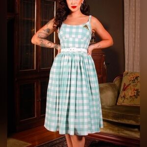 XL Sage Gingham Jenny Dress